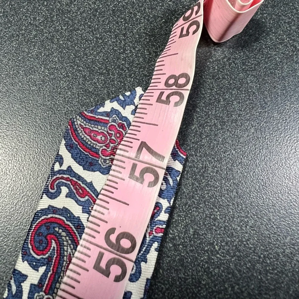 Givenchy Mens Tie Necktie Multicolor Paisley 100% Silk Tied Wide Woven Classic
